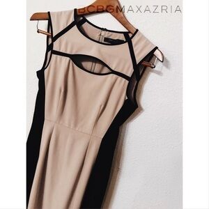 BCBGMaxAzria Kelsee color block midi dress nwot